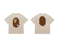 Summer Youth Campus Cotton T-Shirts - Unisex Loose Falling Shoulder Short Sleeve, Retro Street Style, Cartoon Portrait Print-Color-2||s