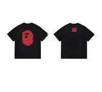 Summer Youth Campus Cotton T-Shirts - Unisex Loose Falling Shoulder Short Sleeve, Retro Street Style, Cartoon Portrait Print-Color-6||l