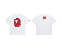 Summer Youth Campus Cotton T-Shirts - Unisex Loose Falling Shoulder Short Sleeve, Retro Street Style, Cartoon Portrait Print-Color-1||m