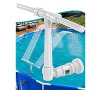 SUMMERBUDDY Pool Fountain for Above and In-Ground Pools, Adjustable Dual Spray Waterfall Sprinkler Cooler for Pool, Swimming Pool Spa Water Temperatures, High-Pressure Pool Spray Fountain