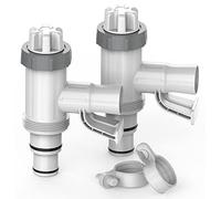SUMMERBUDDY- Pool Hose Adapter for Above Ground Swimming Pool, Pool Replacement Parts with Plunger Valve and Pool Pipe Holder Compatible with Intex/Bestway/Stock Tank Pool, Pool Pump Parts 2 Pack