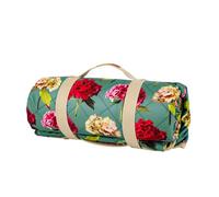 Summerhouse by Navigate Sarah Kelleher Hydrangea Plantation Teal Luxury Quilted Picnic Blanket