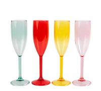 Summerhouse Navigate Strawberries & Cream Flutes set of 4, Multi