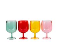 Summerhouse Navigate Strawberries & Cream Stacking Wine Glasses set of 4, Multi
