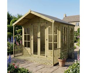 Summerhouse & Veranda Shiplap T&G Apex Wooden Garden Room 10 x 8 10ft8ft Waltons