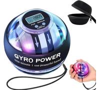 SUMMERLANGUAGE Wrist Power Gyro Ball with Counter, Curaball Torque Ball Hand Exerciser Grip Strength Trainer, Auto-Start Colorful LED Lighting
