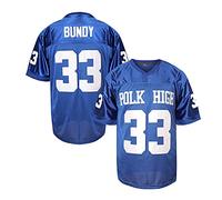 Summers Al Bundy 33 Polk High Football Jersey with Married with Children Patch for Men S-XXXL Blue, 33 Blue, S