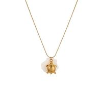 Summers Beach Necklace with Marine Life Charm Seashells Starfishes Conch Pendant 18K Gold Plated Jewelry Summers Marine Styles Necklace
