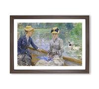 Summers Day by Berthe Morisot Framed Print | A2 Walnut Framed Wall Art | Ready to Hang | Modern Nature Picture | Living Room Bedroom Lounge Office
