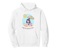 Summerween Art Grumpy Melted Beach Witch Face Pullover Hoodie