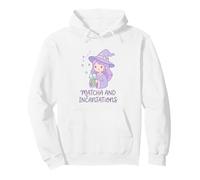 Summerween Art Matcha and Incantations Kawaii Witch Pullover Hoodie