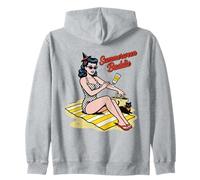 Summerween Art Summer Baddie Zip Hoodie