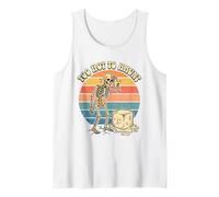 Summerween Art Too Hot to Haunt Skeleton Summer Halloween Tank Top