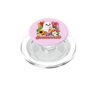 Summerween Cute Ghost Spooky Summer Floral Tropical Humor PopSockets PopGrip for MagSafe