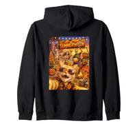 Summerween Funny Cat Selfie Beach Summer Party Zip Hoodie