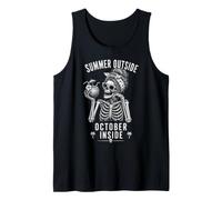 Summerween Funny Summer Outside Halloween Inside Tank Top
