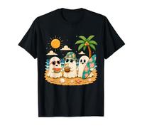 Summerween Ghost Beach Cute Ghosts Summer Halloween Costume T-Shirt