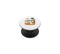 Summerween Ghost Beach Cute Ghosts Summer Halloween PopSockets Adhesive PopGrip