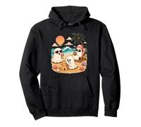 Summerween Ghost Beach Cute Ghosts Summer Halloween Pullover Hoodie