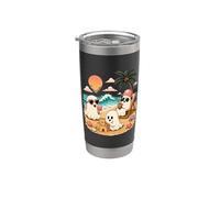 Summerween Ghost Beach Cute Ghosts Summer Halloween Stainless Steel Insulated Tumbler