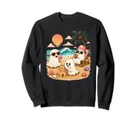 Summerween Ghost Beach Cute Ghosts Summer Halloween Sweatshirt