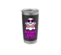 Summerween Ghost Bikini Boos Tatas Cute Spooky Beach Stainless Steel Insulated Tumbler