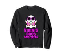 Summerween Ghost Bikini Boos Tatas Cute Spooky Beach Sweatshirt