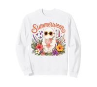 Summerween Ghost Cocktail Tropical Flowers Halloween Vibes Sweatshirt