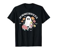 Summerween Ghost Flowers Summer Goth T-Shirt