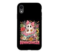 summerween ghost halloween summer flowers funny Case for iPhone XR