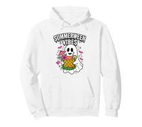 Summerween Ghost Pineapple Drink Spooky Cute Pullover Hoodie