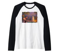 Summerween Ghost Pool Party Flamingo Cat Vibes Raglan Baseball Tee