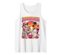 Summerween Goth Halloween Spooky Summer Graphic Skeleton Tank Top