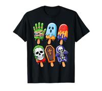 Summerween Horror Movies Summer Popsicle Halloween Ice Cream T-Shirt