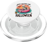 Summerween Just Waiting For Halloween Skeleton Sunset PopSockets PopGrip for MagSafe