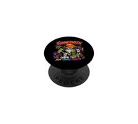 Summerween Retro 90s Halloween Beach Surf Monsters Vintage PopSockets Adhesive PopGrip