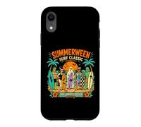 Summerween Surf Classic Retro Halloween Beach Monsters Case for iPhone XR