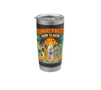 Summerween Surf Classic Retro Halloween Beach Monsters Stainless Steel Insulated Tumbler