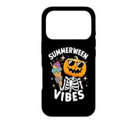Summerween Vibes Skeleton Ice Cream Summer Vacation Funny Case for iPhone 17 Pro