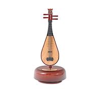 summina Chinese Lute Music Box Classical Wind Up Musicbox Twirling Music Box Rotating Base Stringed Musical Instrument Miniature Replica Artware Gift for Christmas Birthday Valentine's Day