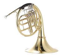 summina French Horn B/Bb Flat 3 Key Brass Gold Lacquer Single-Row Split Wind Instrument with Cupronickel Mouthpiece Case