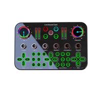 summina Live Sound Card Audio Mixer, Recording Desktop Singing BT 48V XLR Phantom Power Supply OTG Digital Lossless Transmission for Streaming Podcasting Gaming Recording Soundboard