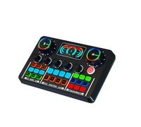 summina Live Sound Card Mixer Audio Recording Desktop Singing Sound Card BT Wireless Accompaniment Plug and Play Voice Changer Built-in Rechargeable Battery for Streaming Podcasting Recording