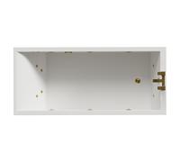 Summit 12 Jet Brushed Brass V-Tec Single Ended Whirlpool Bath | White | Acrylic | 1800mm x 800mm