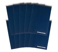 Summit 203 x 127 mm Card Cover Wirebound Reporters Pad Ruled, 160 Page, Pack of 10