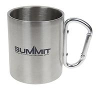 Summit 300ml Stainless Steel Mug - Double Wall Carabineer Handled - Camping Hiking