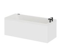 Summit 6 Jet Matt Black V-Tec Single Ended Whirlpool Bath | White | Acrylic | 1700mm x 700mm