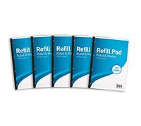 SUMMIT Lined Paper A4 Refill Pad, 160 Page, Pack of 5, White