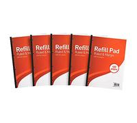 SUMMIT A4 Lined Paper, Refill Pad, 8 mm Ruled and Margin, 400 Page, Pack of 5