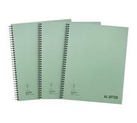 Summit A4 Metallic Wirebound Notebook - 3 Pack, Ruled Pages for School, Work & Journaling, Lay-Flat Durable Binding